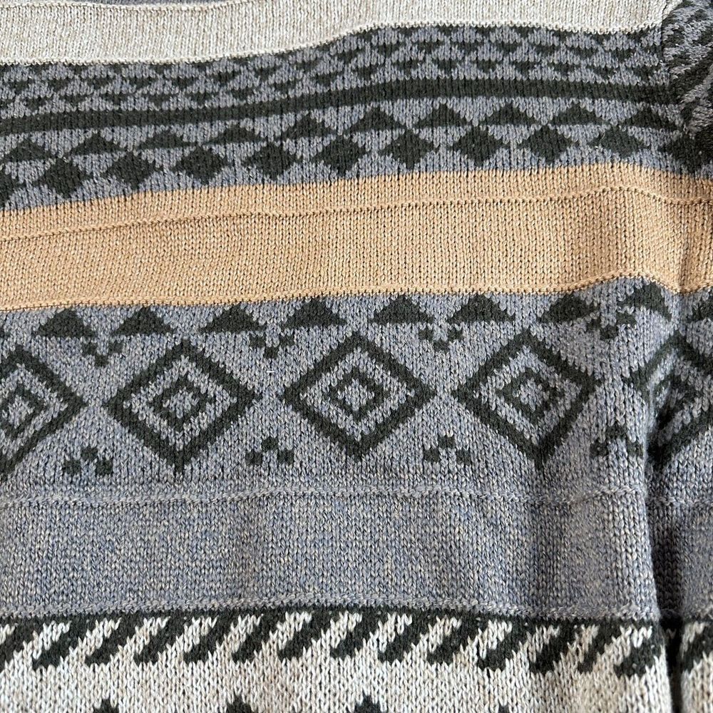 Southwestern Sweater Women's Noracora‎ Size L V Neck Gray Tan - Picture 7 of 7